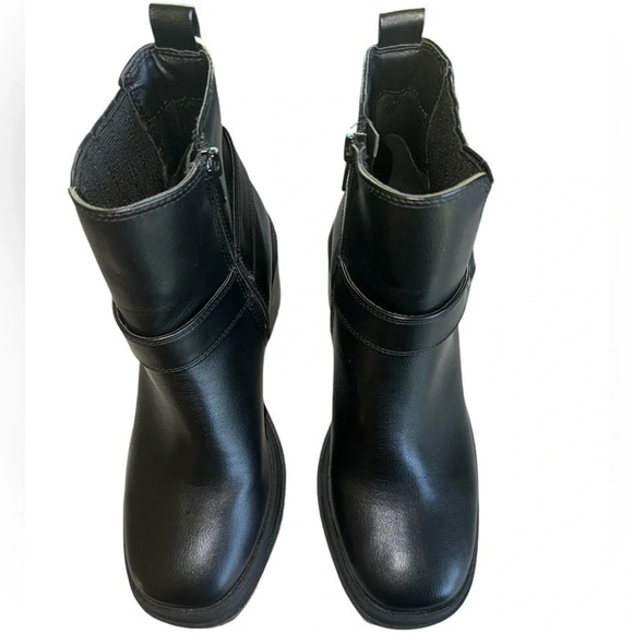 NWOT Sincerely Jules Black Dolphin Moto Ankle Boots 7.5 - Picture 7 of 10